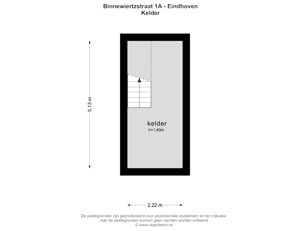 View floorplan of KELDER of Binnewiertzstraat 1-A