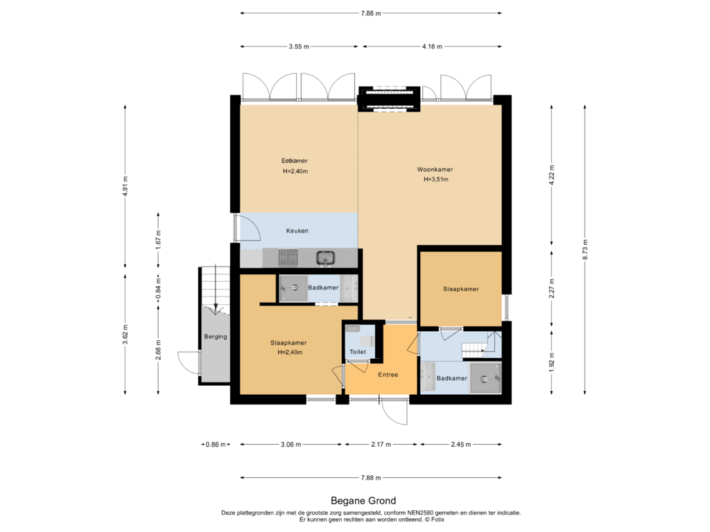 Bekijk plattegrond van Begane Grond van Vijverlaan 1-G1