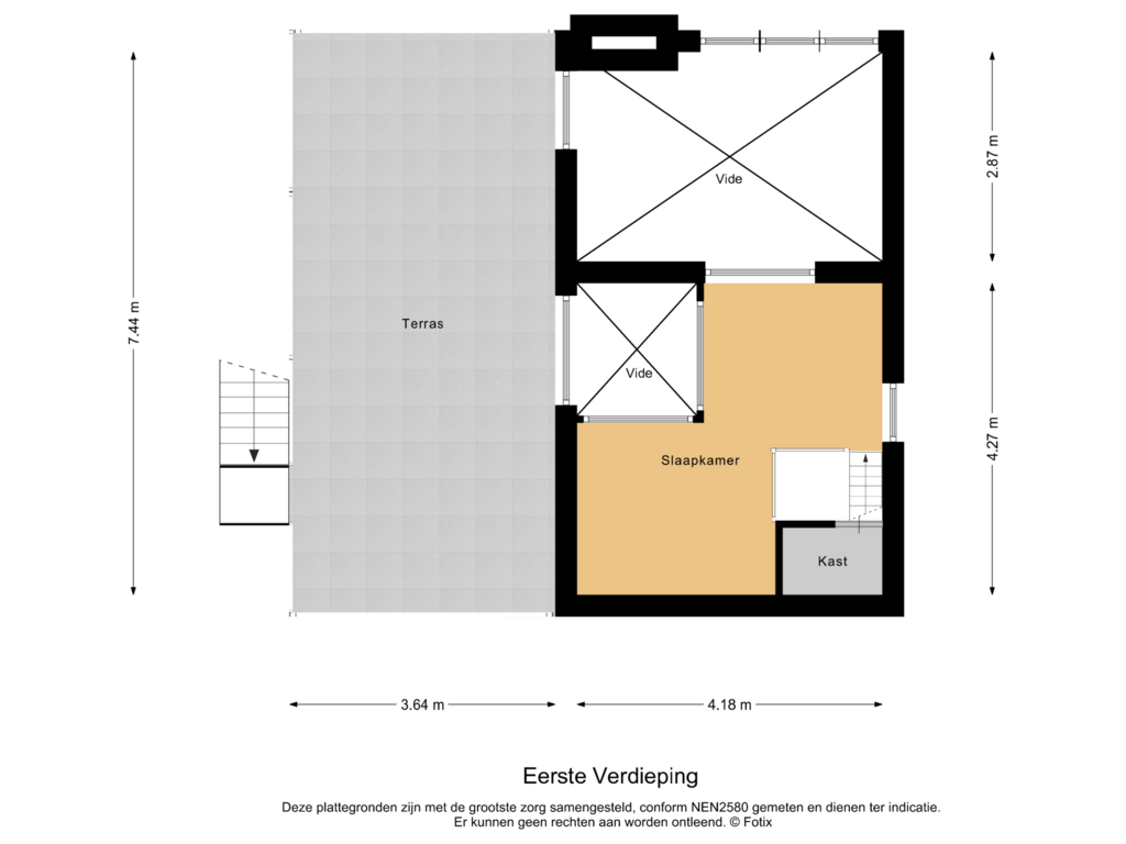 Bekijk plattegrond van Eerste Verdieping van Vijverlaan 1-G1