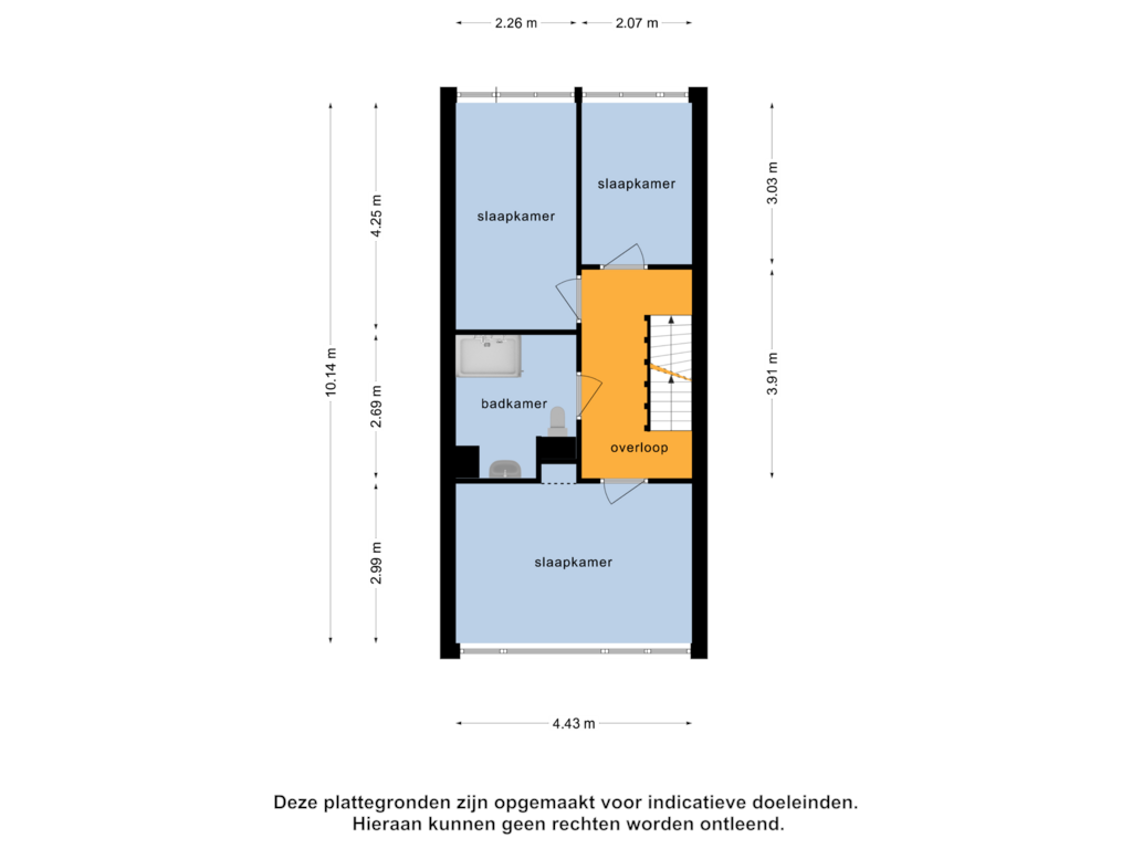 View floorplan of 1e verdieping of Commanderij 41