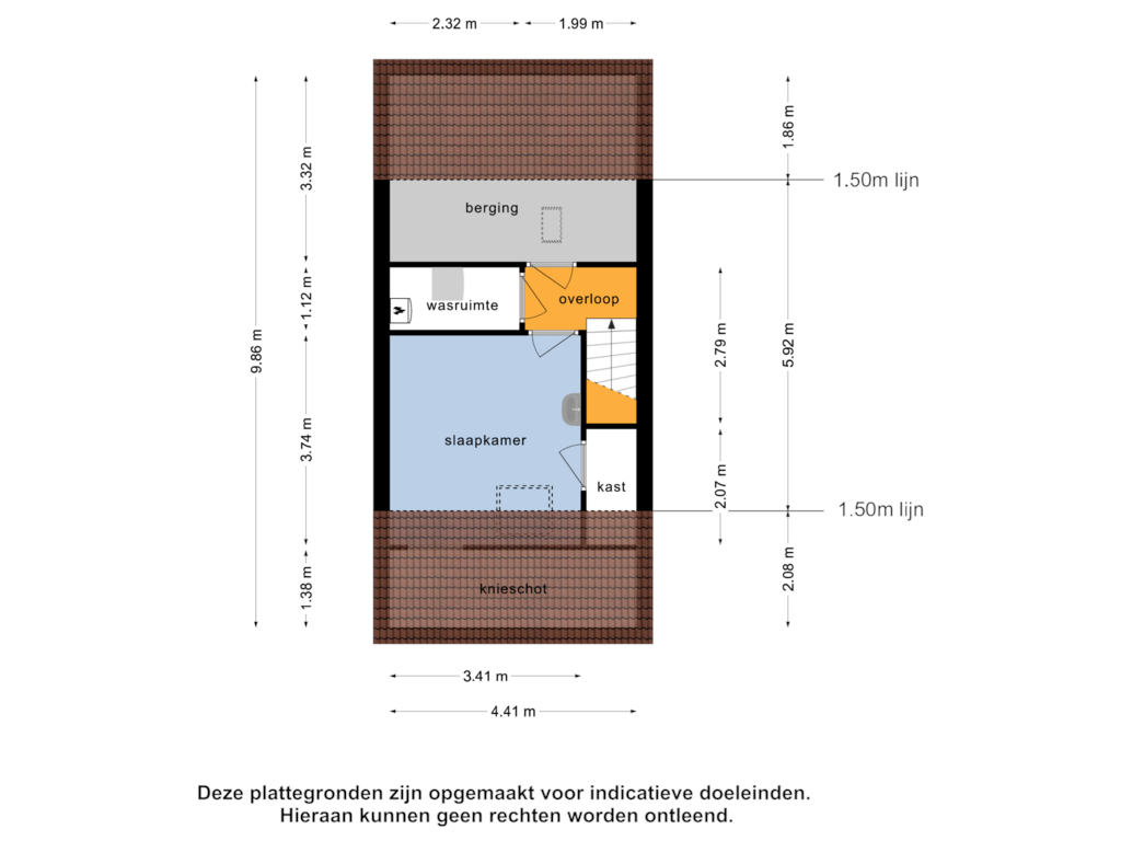 View floorplan of 2e verdieping of Commanderij 41