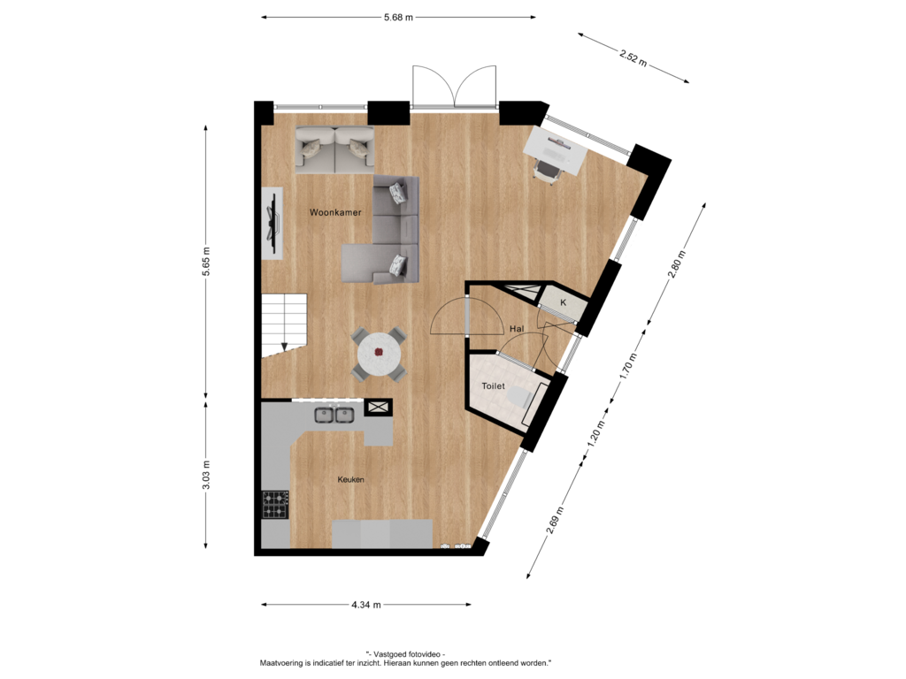 Bekijk plattegrond van Begane grond van Hoveniersweg 65-A