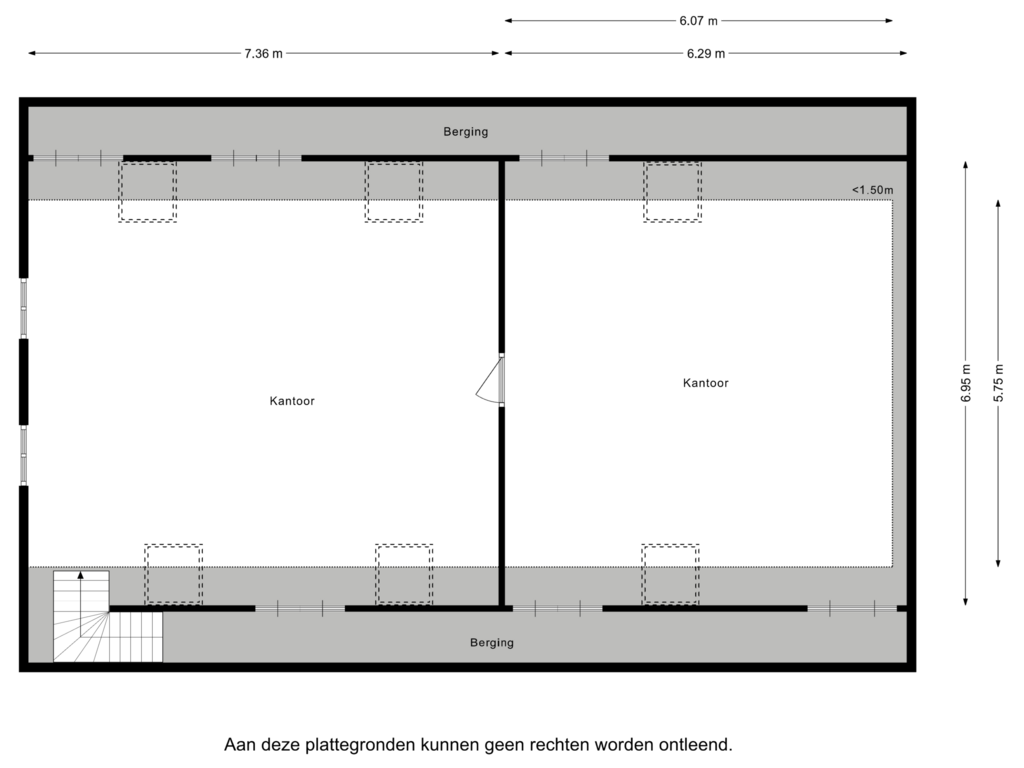 Bekijk plattegrond van Bijgebouw verdieping van Bisschop Rythoviusdreef 6