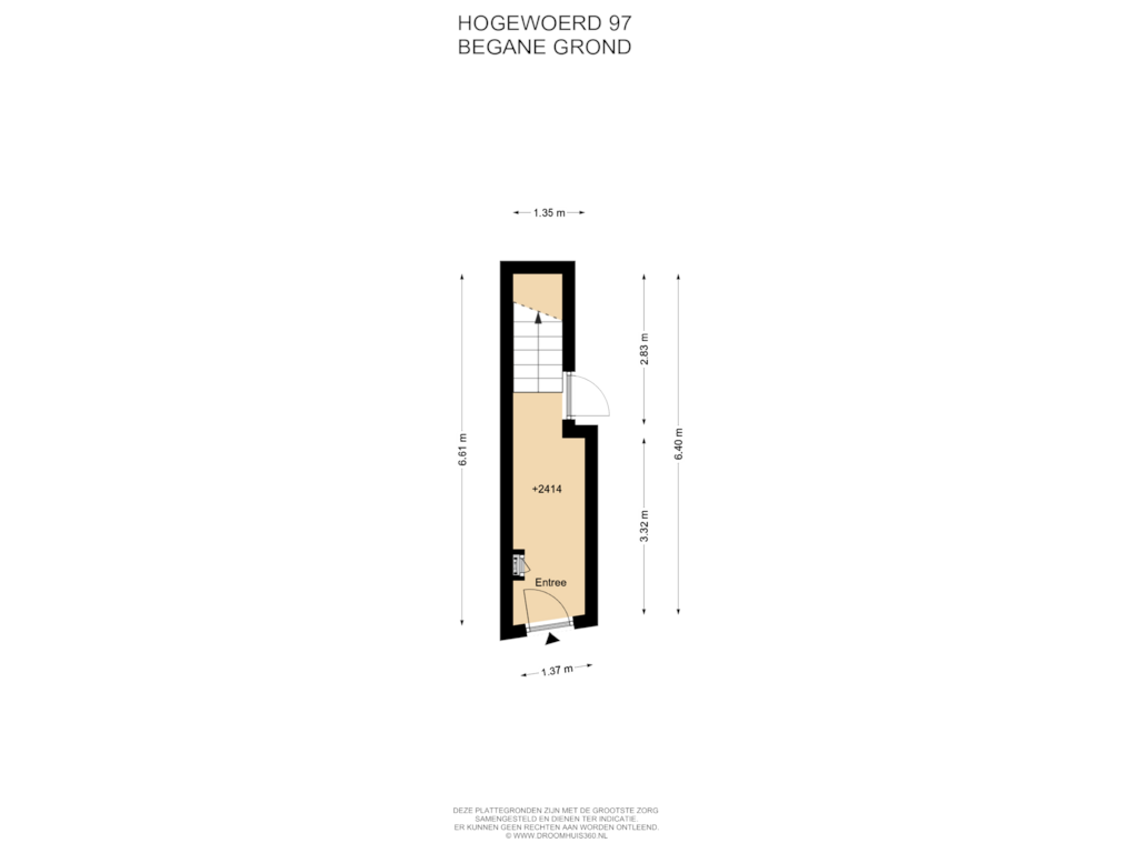 Bekijk plattegrond van Begane grond van Hogewoerd 97