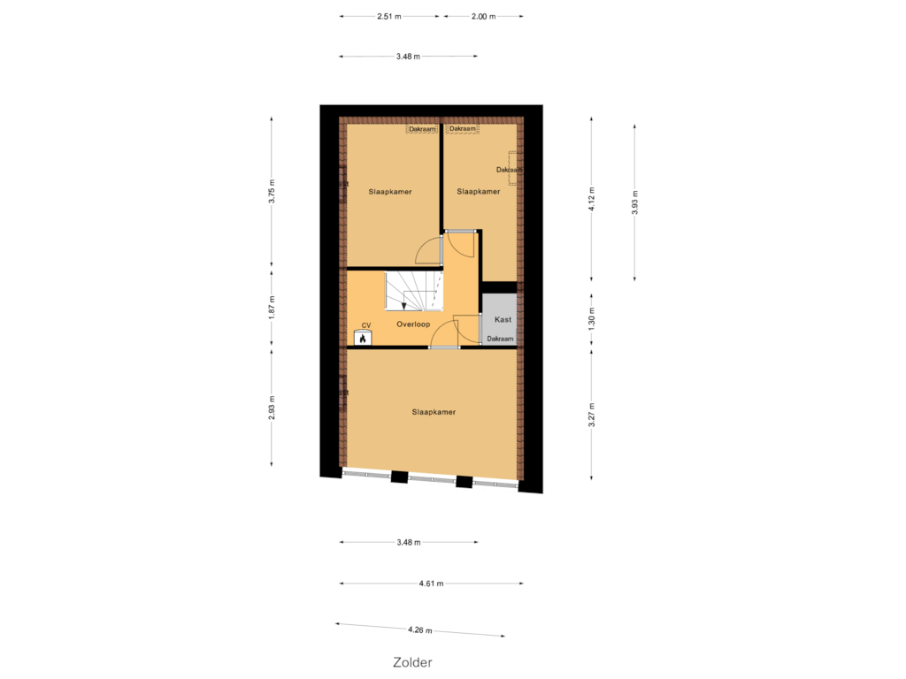 Bekijk plattegrond van Zolder van Hazewindhondstraat 16