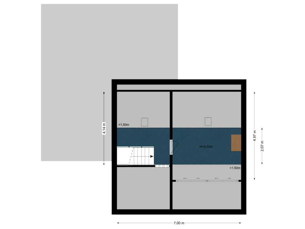 Bekijk plattegrond van Tweede verdieping van De Boggerd 7