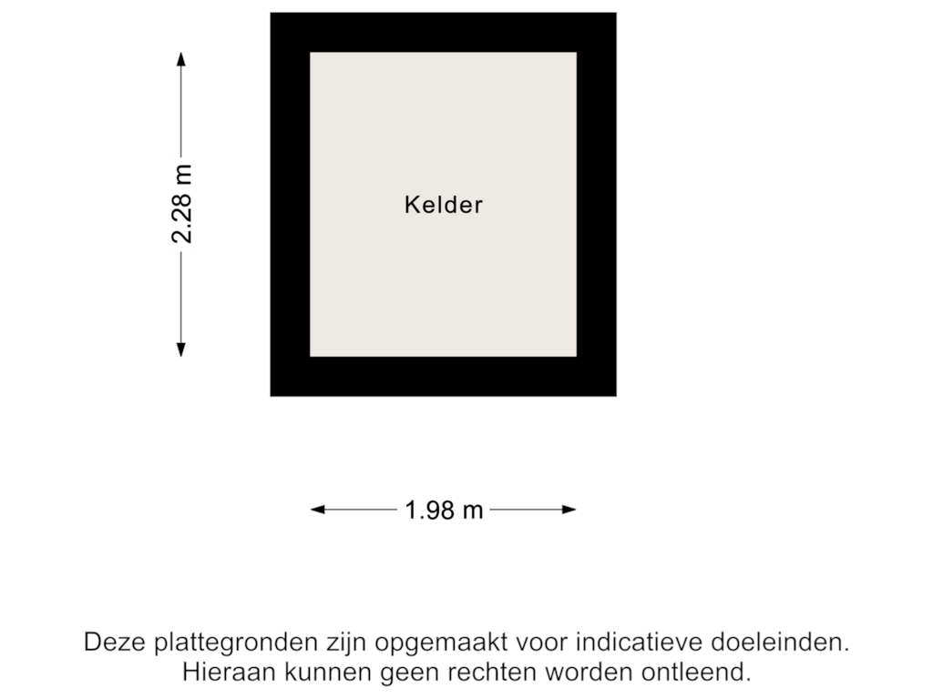 Bekijk plattegrond van Kelder van Vondellaan 50