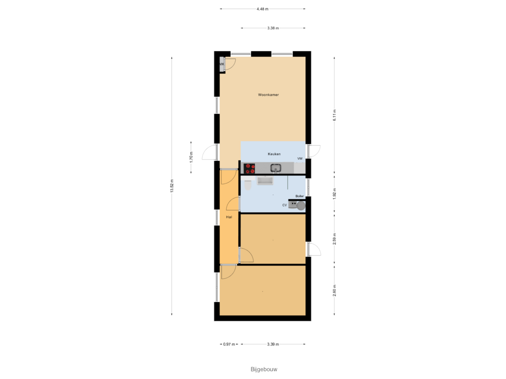 Bekijk plattegrond van Bijgebouw van Westerblokker 40