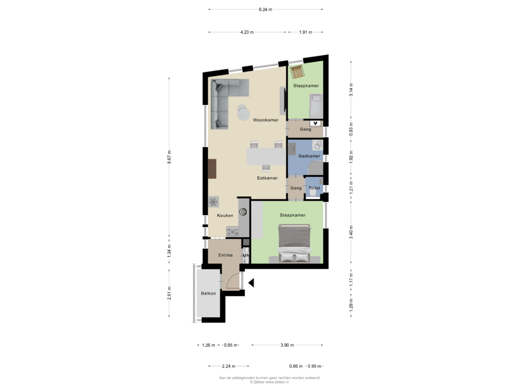 Bekijk plattegrond van Appartement van Stoopstraat 1-D