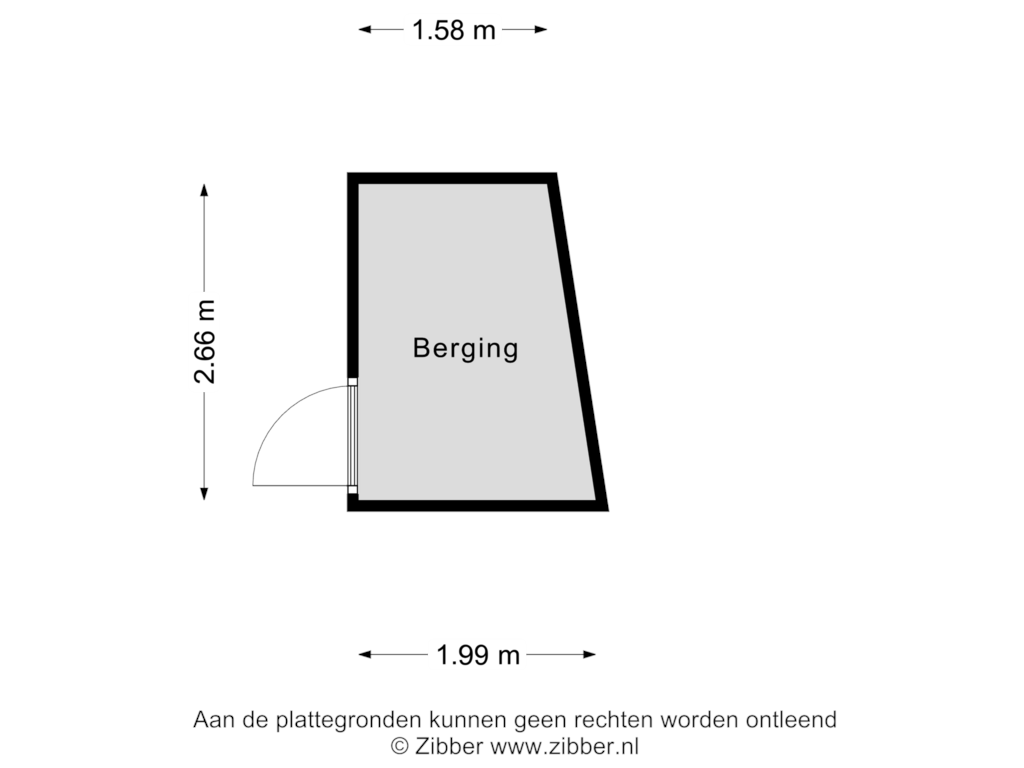 Bekijk plattegrond van Berging van Stoopstraat 1-D