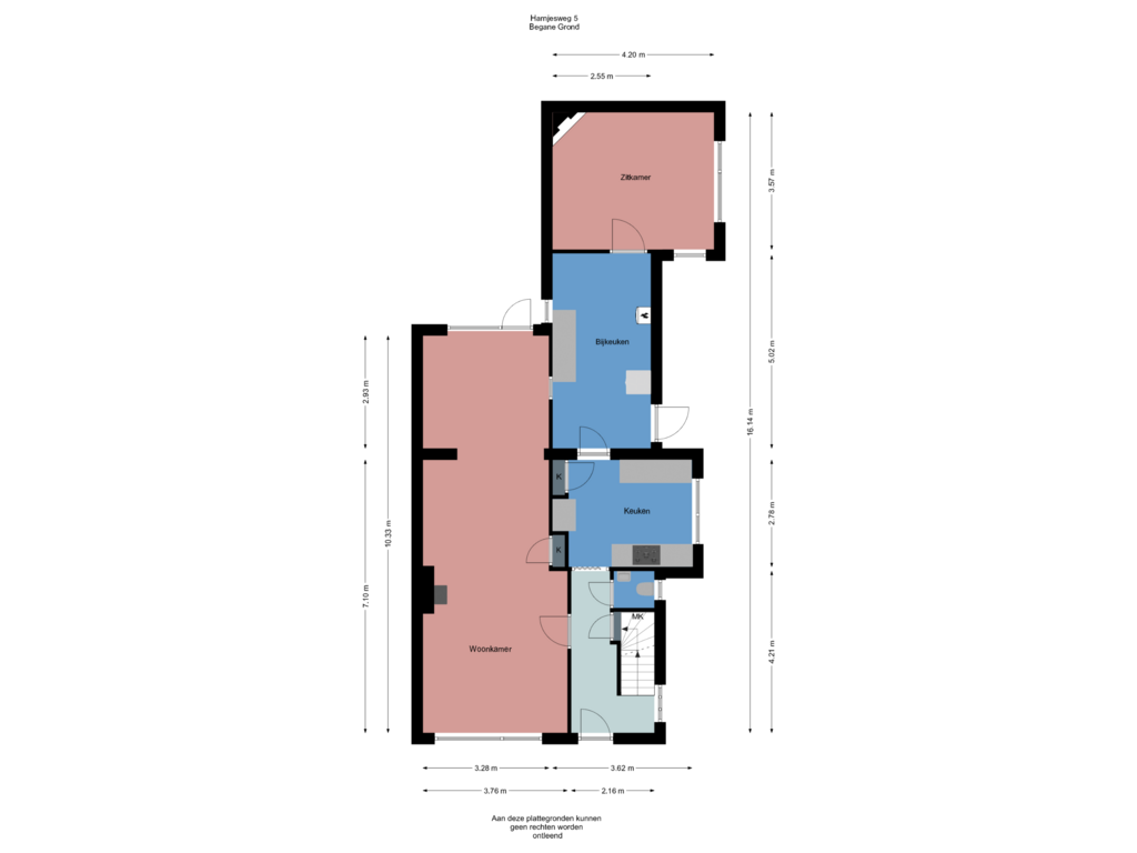 Bekijk plattegrond van Begane Grond van Harnjesweg 5