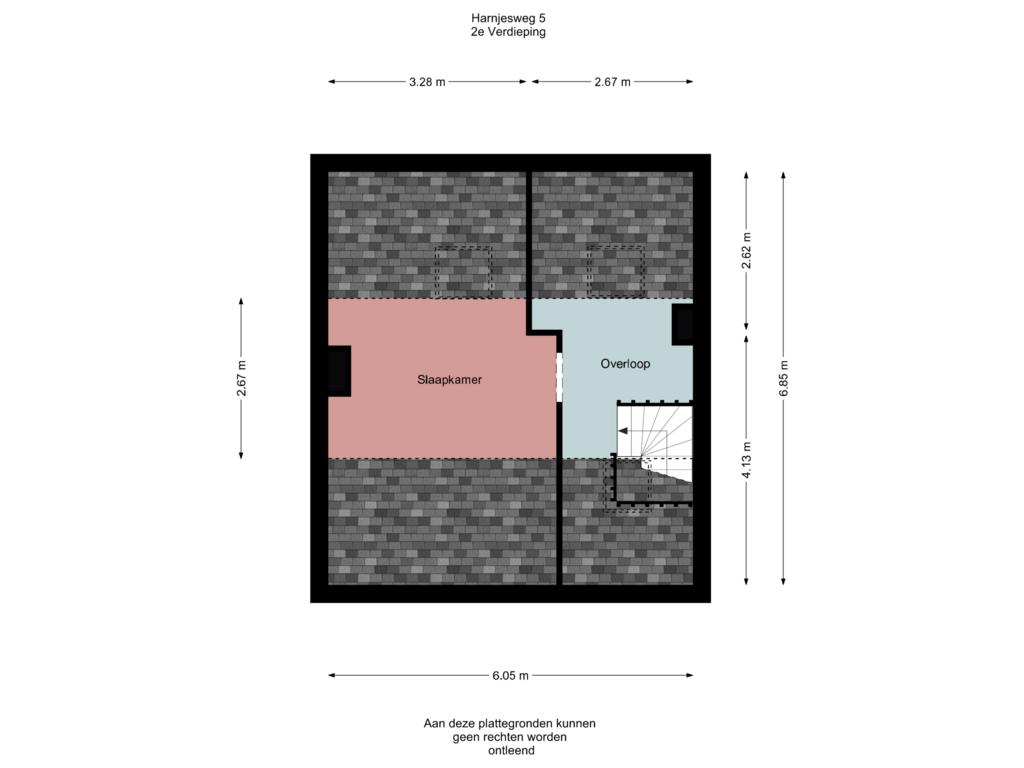 Bekijk plattegrond van 2e Verdieping van Harnjesweg 5