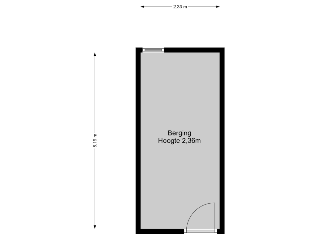 Bekijk plattegrond van Berging van Buisweg 14