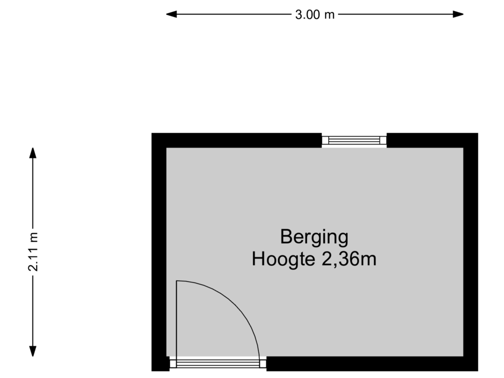 Bekijk plattegrond van Berging van Buisweg 14