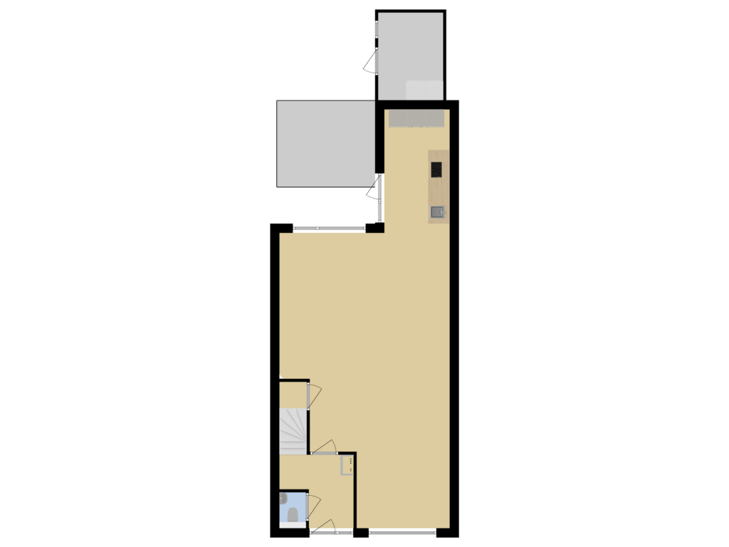 Bekijk plattegrond van Begane grond van Verdistraat 13