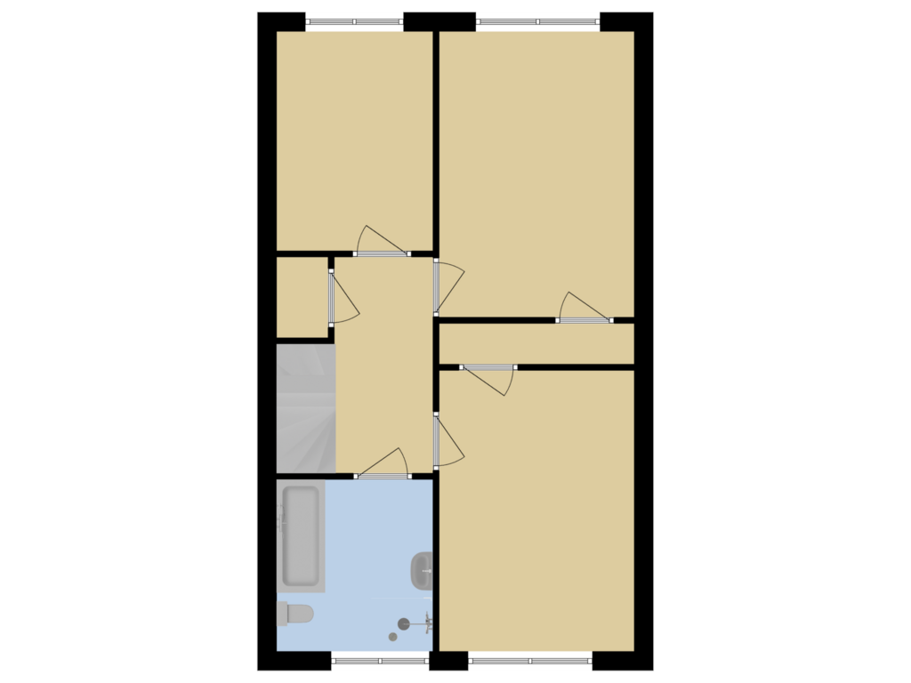 Bekijk plattegrond van 1e verdieping van Verdistraat 13