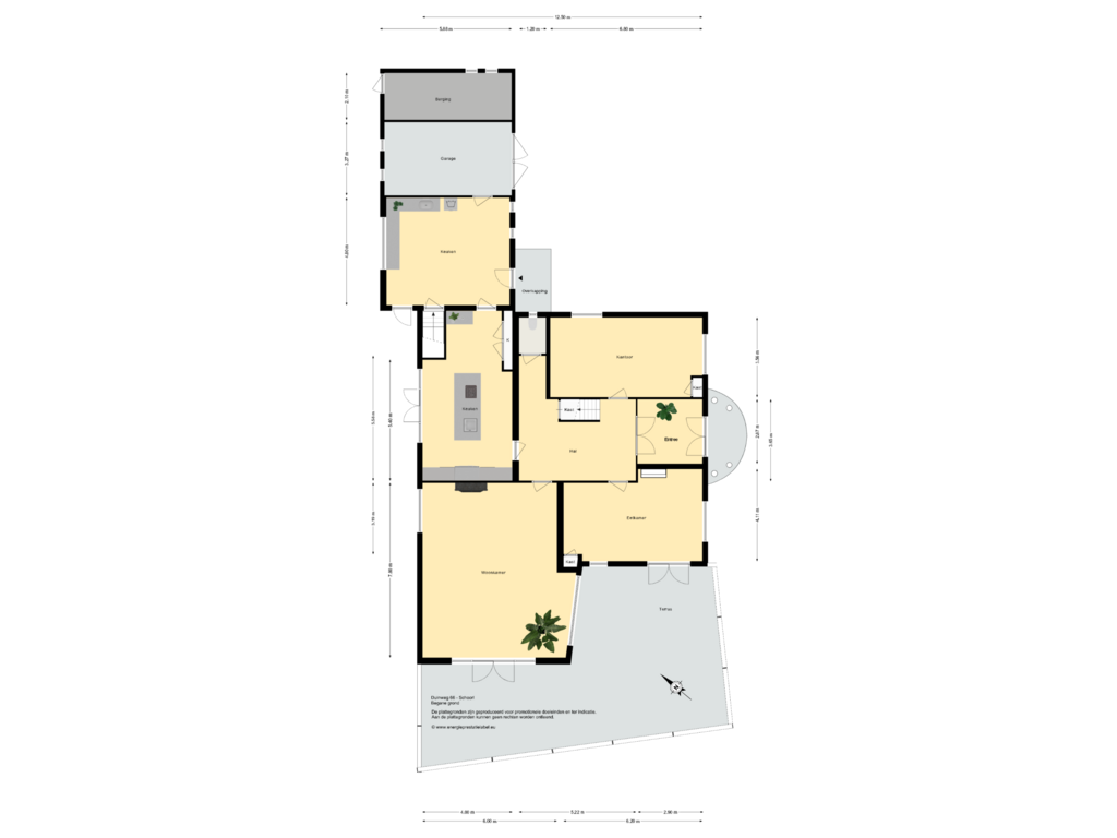 Bekijk plattegrond van Begane grond van Duinweg 66