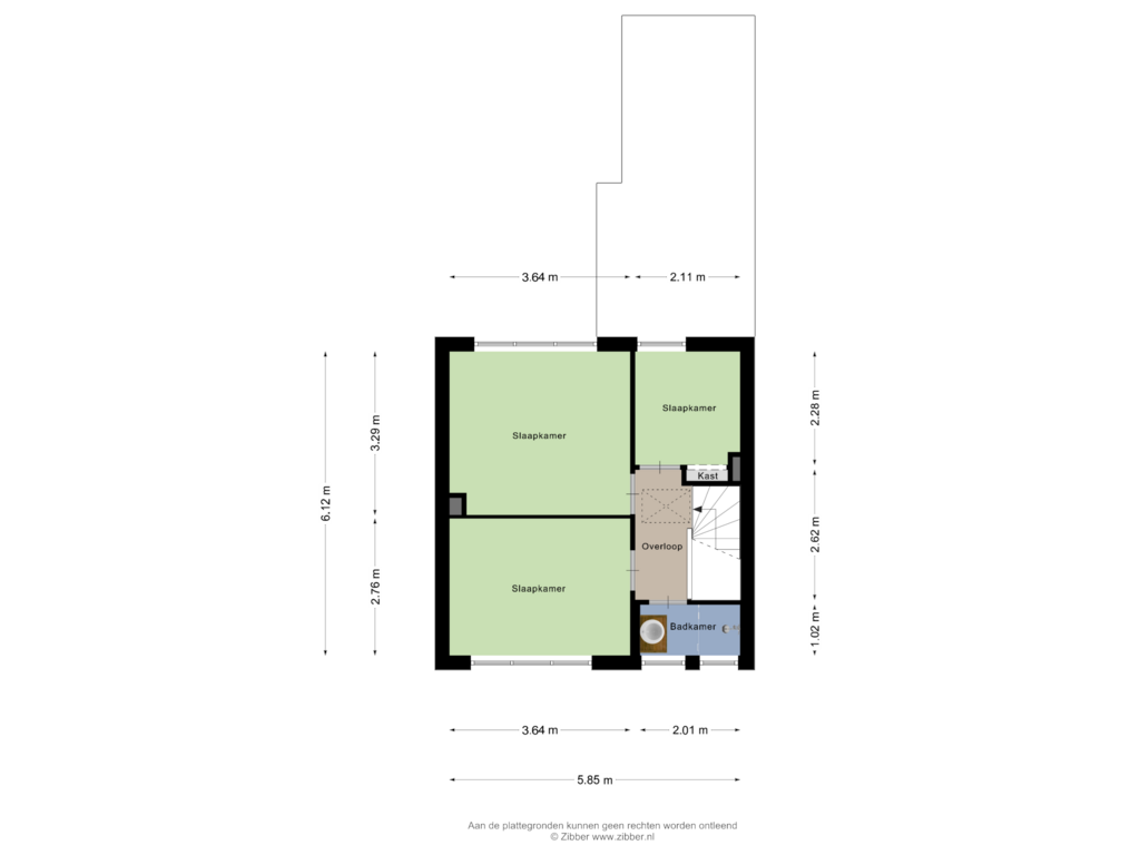 Bekijk plattegrond van Eerste verdieping van Hattingalaan 9