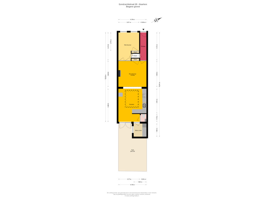 Bekijk plattegrond van Begane grond van Eendrachtstraat 29