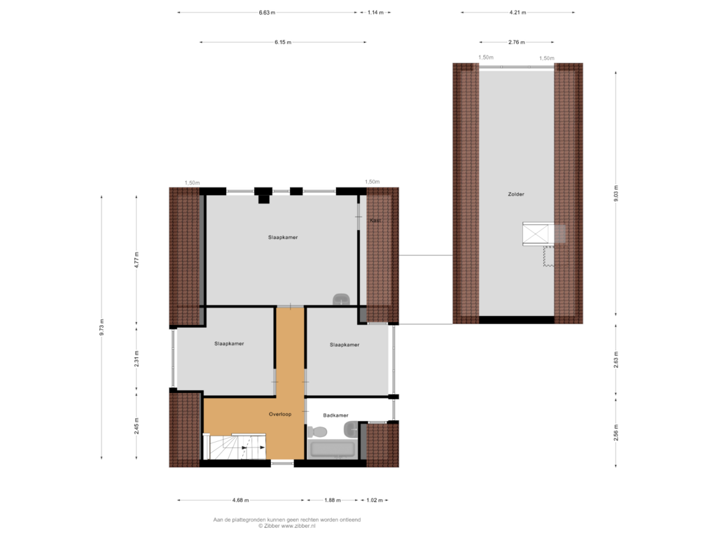 View floorplan of Eerste Verdieping of Noorderhemweg 10