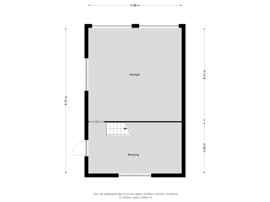 View floorplan of Garage of Noorderhemweg 10