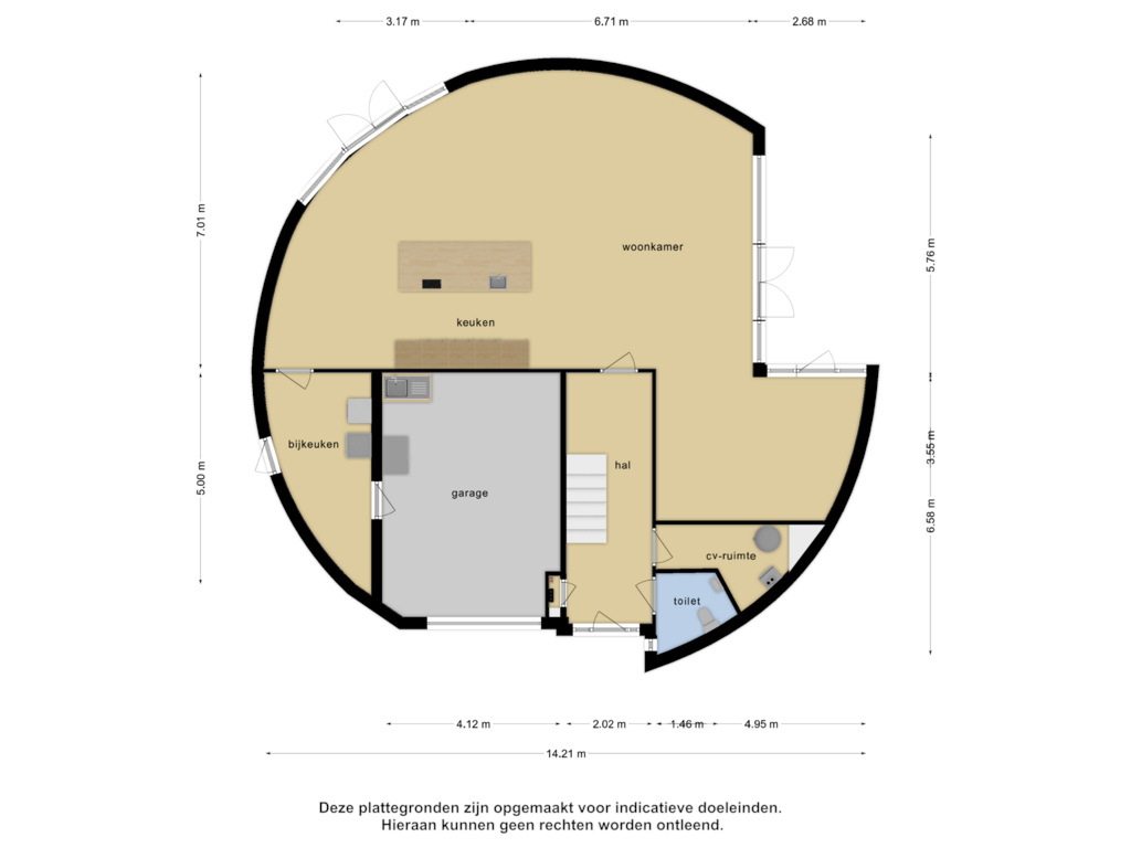 Bekijk plattegrond van Begane grond van Nieuwe Erf 22