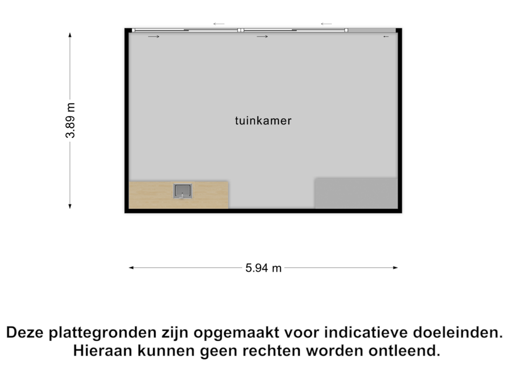 Bekijk plattegrond van Tuinkamer van Nieuwe Erf 22