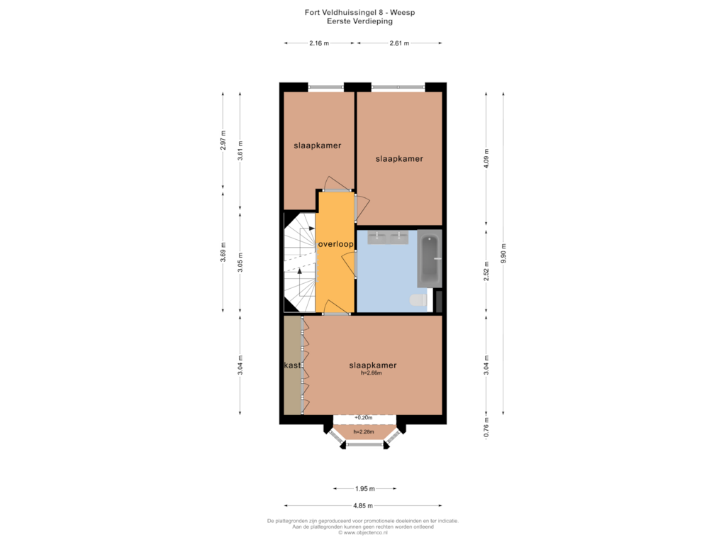 View floorplan of Eerste Verdieping of Fort Veldhuissingel 8