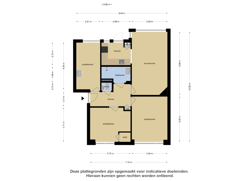 Bekijk plattegrond van Appartement van Gorechtkade 68