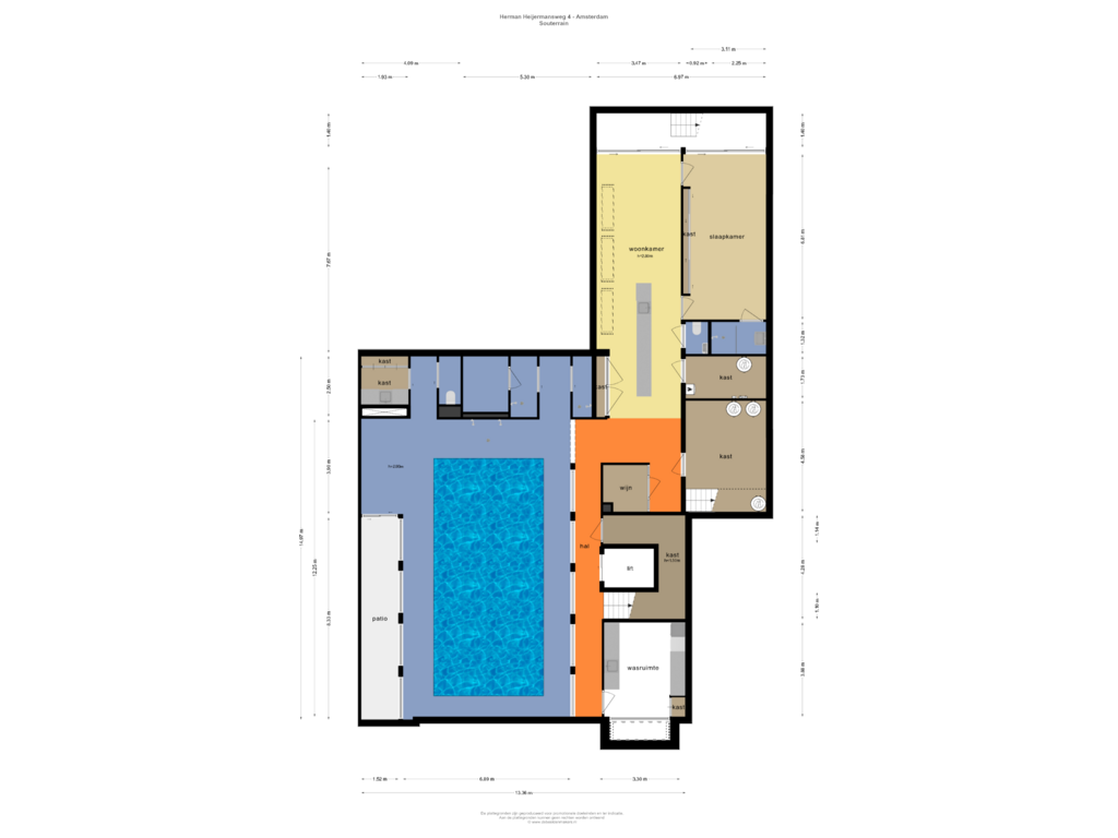 Bekijk plattegrond van SOUTERRAIN van Herman Heijermansweg 4