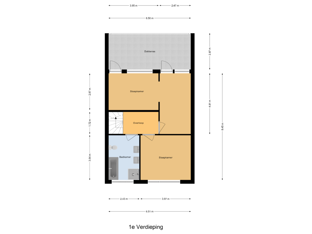 Bekijk plattegrond van 1e Verdieping van Liefkenshoek 21