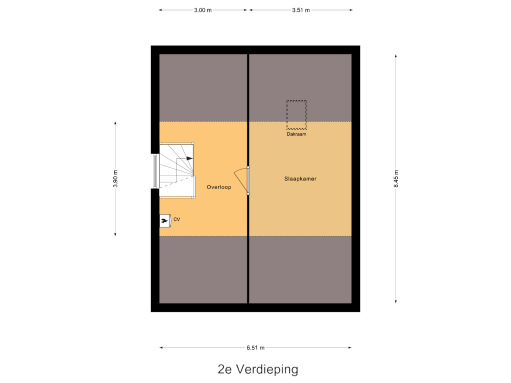 Bekijk plattegrond van 2e Verdieping van Liefkenshoek 21