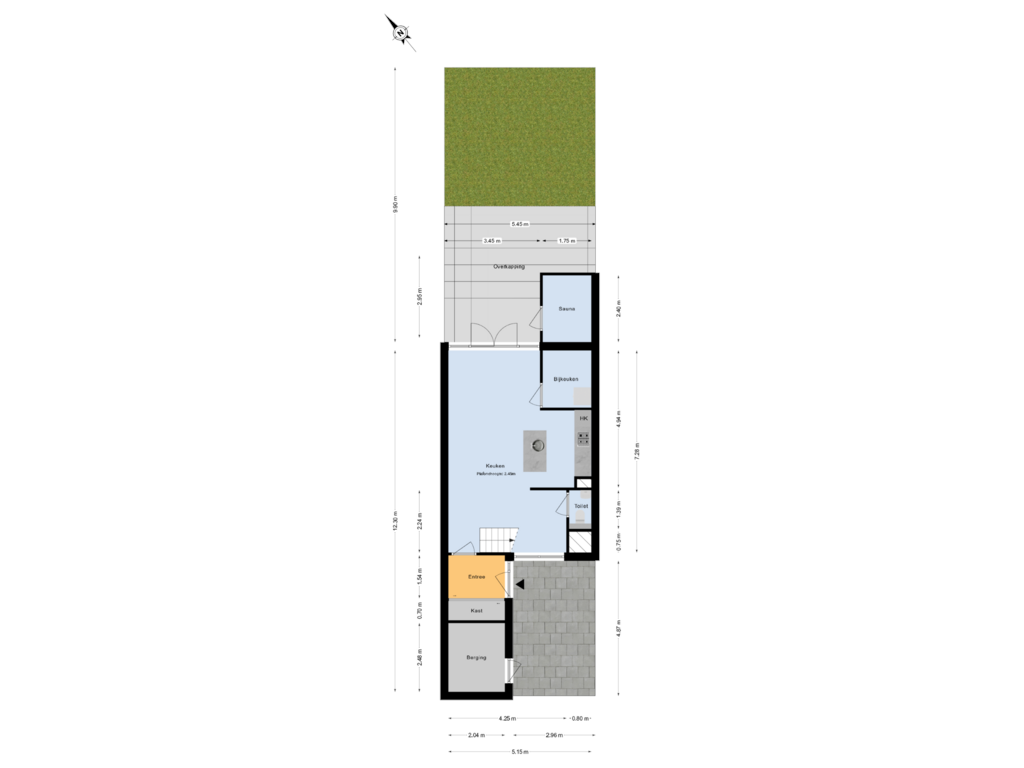 Bekijk plattegrond van Begane grond tuin van Jan Thijssenstraat 5