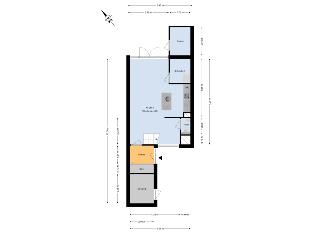 Bekijk plattegrond van Begane grond van Jan Thijssenstraat 5