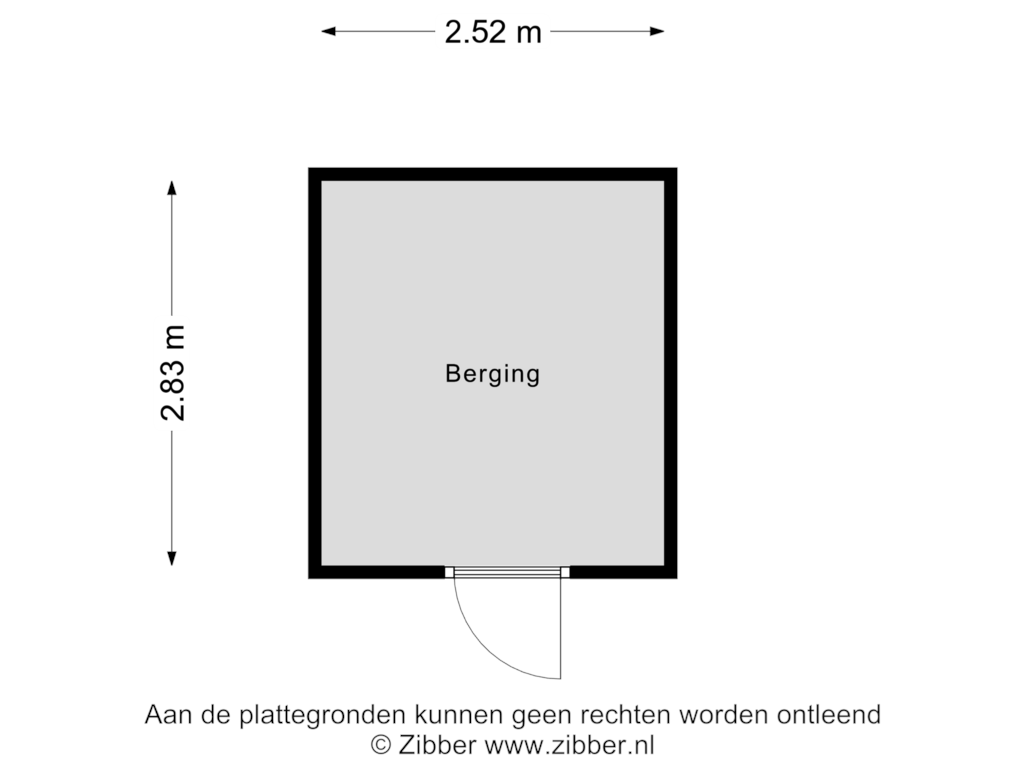 Bekijk plattegrond van Berging van Meentweide 68