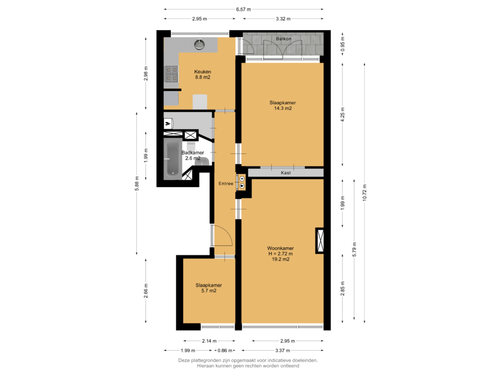 Bekijk plattegrond van Appartement van Stadhoudersplein 12-C