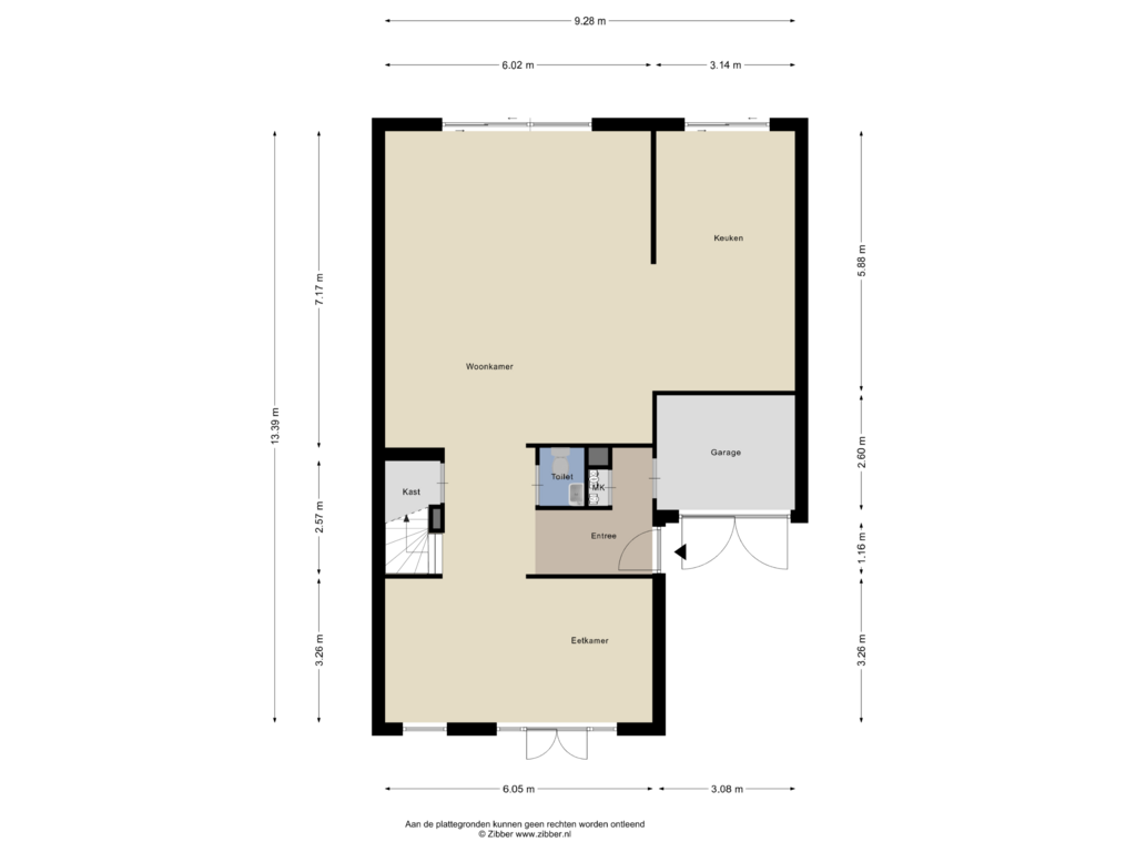 View floorplan of Begane Grond of Rosellestraat 19