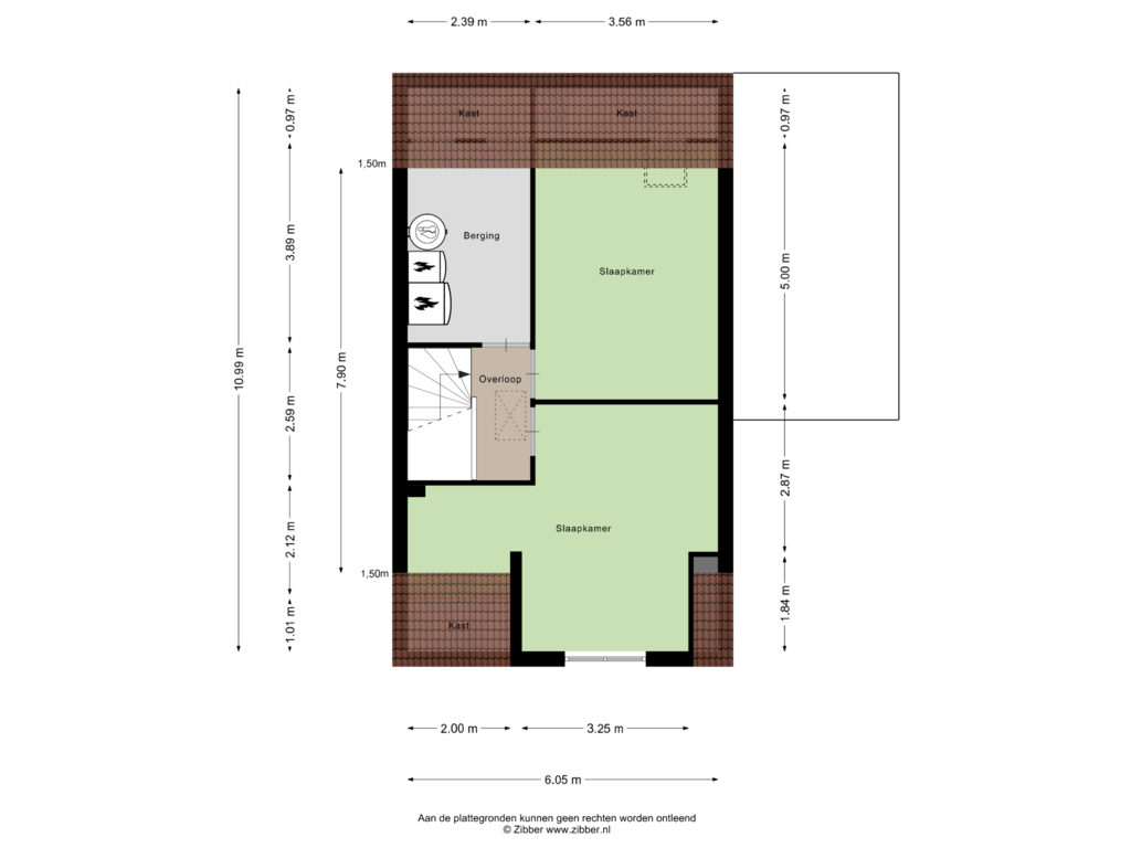 View floorplan of Tweede Verdieping of Rosellestraat 19