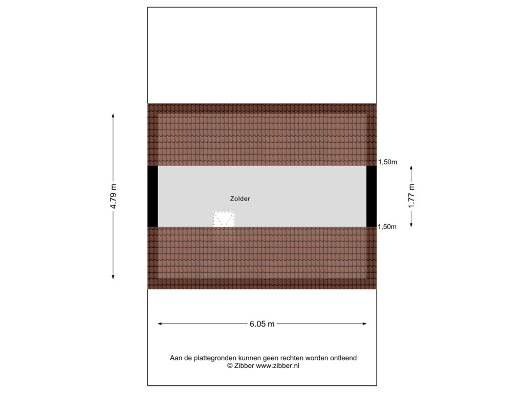 View floorplan of Zolder of Rosellestraat 19