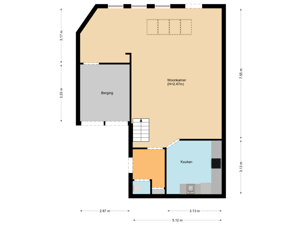 Bekijk plattegrond van First floor van Zuidgouw 7