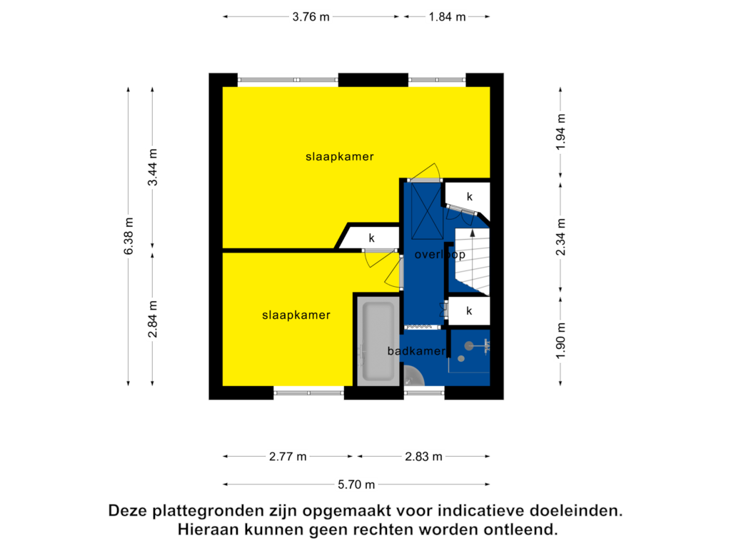 Bekijk plattegrond van 1e verdieping van Roggeveenstraat 10