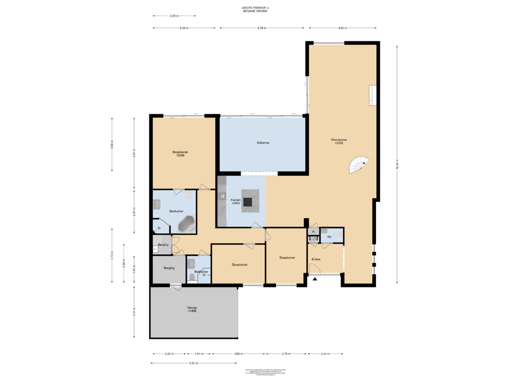 View floorplan of Begane Grond of Grote Pierhof 2