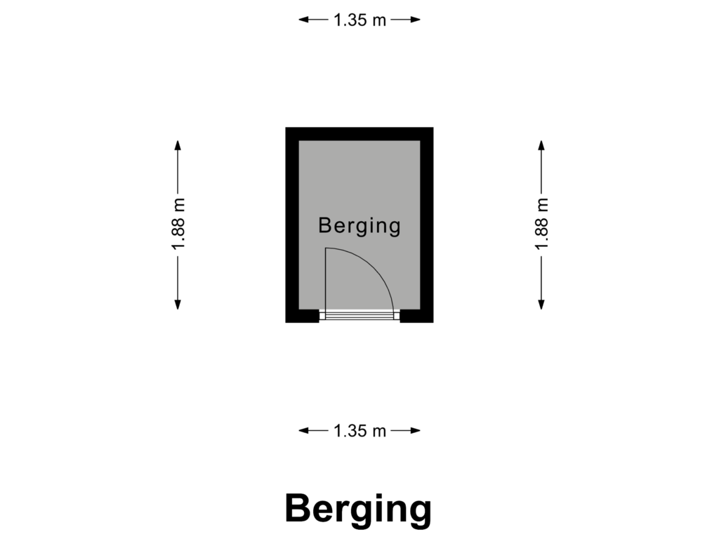 View floorplan of Berging of Achter de Steenen Trappen 9