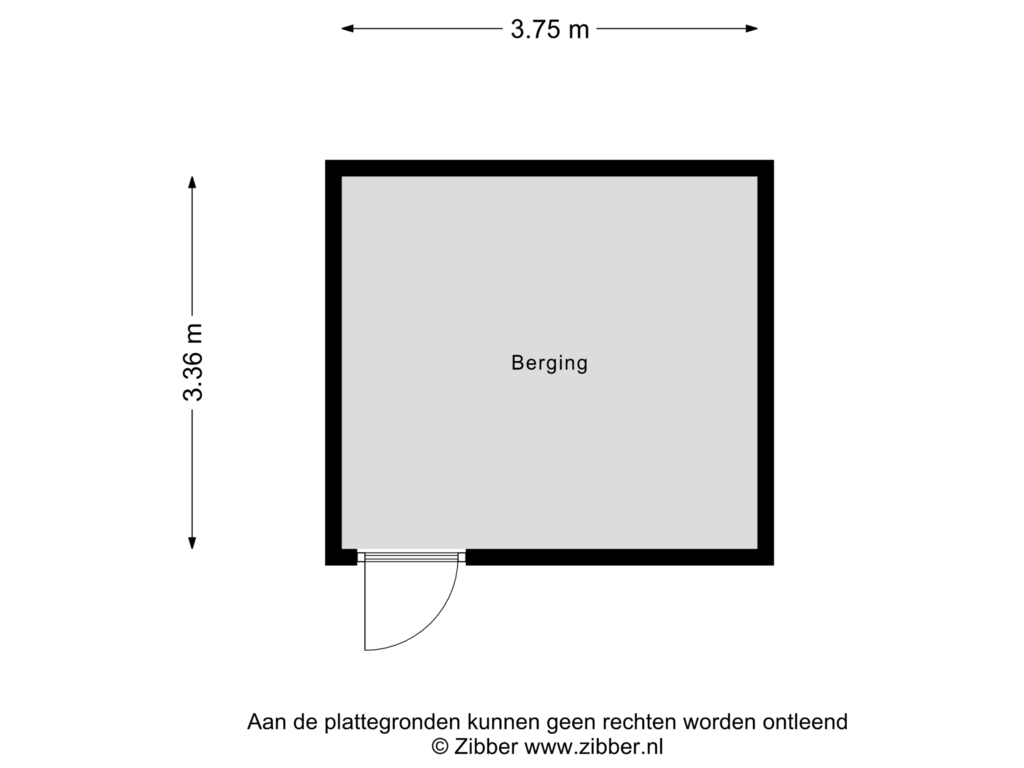 View floorplan of Berging of Ir. Lelystraat 188