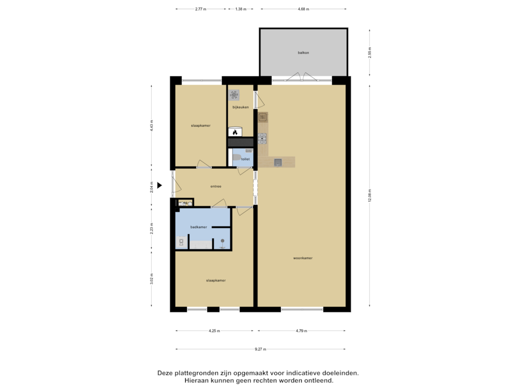 Bekijk plattegrond van Appartement van Brugstraat 69