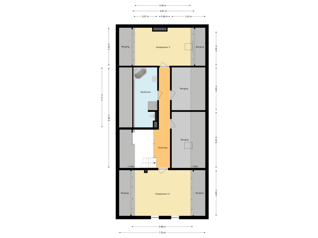 Bekijk plattegrond van Eerste verdieping van Liempdseweg 9