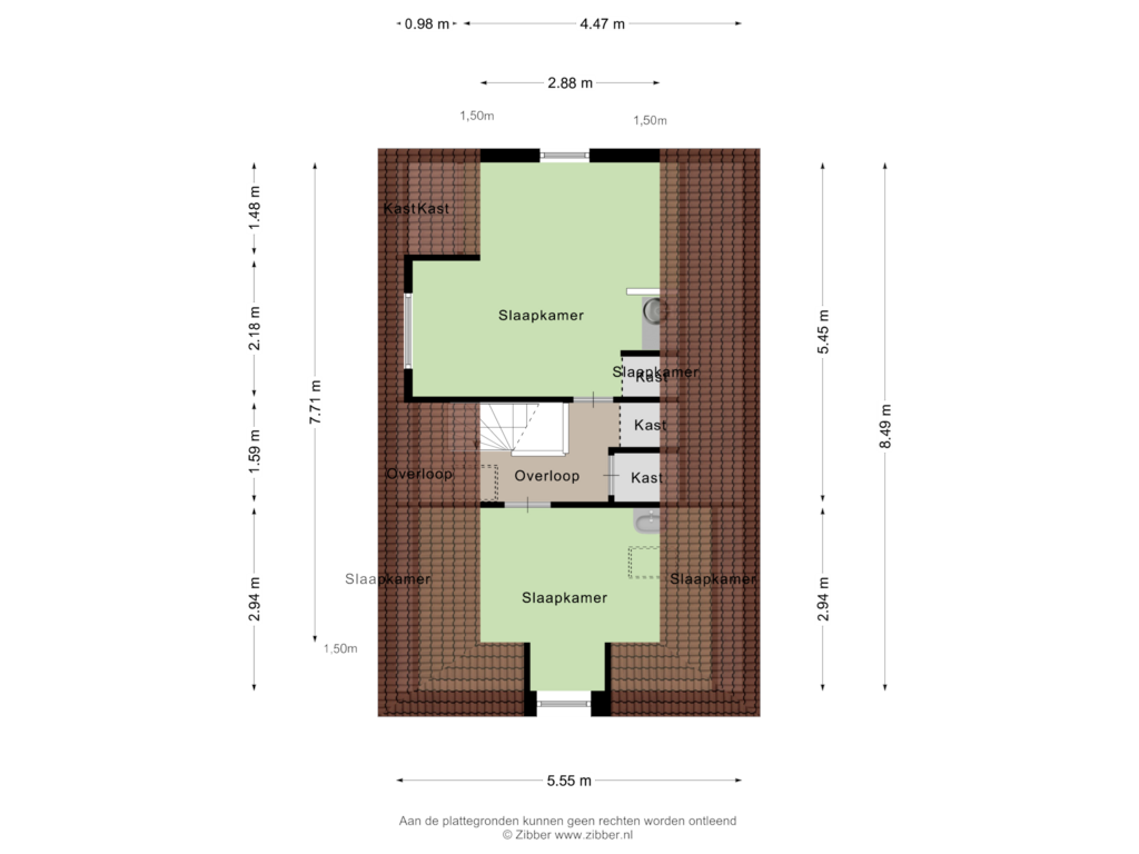 Bekijk plattegrond van Tweede Verdieping van Spoorstraat 30