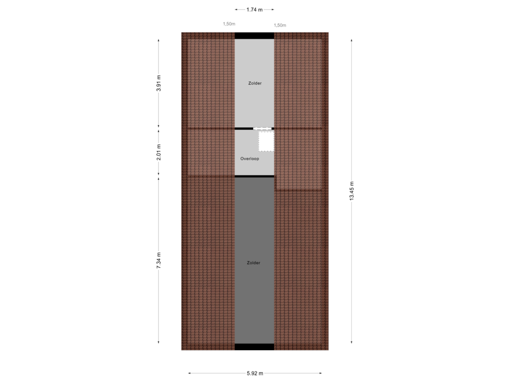 Bekijk plattegrond van Zolder van Het Elferink 2