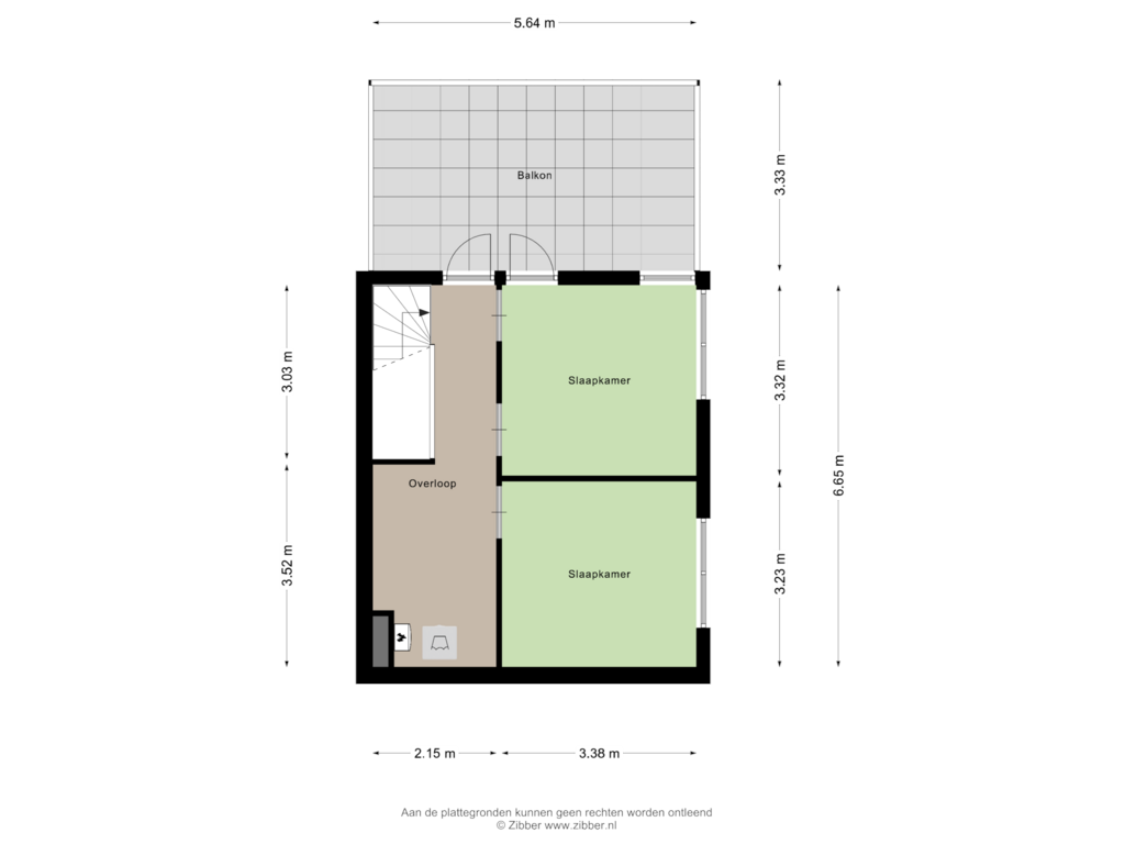 Bekijk plattegrond van Tweede Verdieping van Hendrik Bulthuisstraat 16