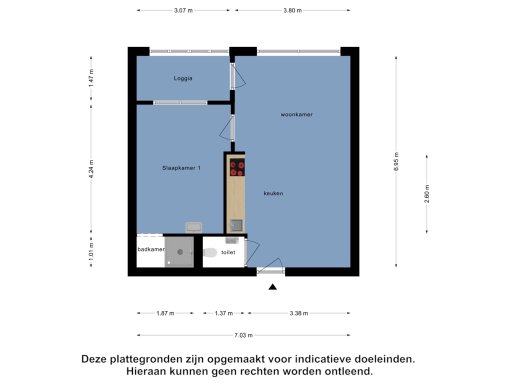 Bekijk plattegrond van Appartement van Duitslandlaan 538